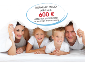 ozonizzatore domestico per lavatrice con un risparmio di 600€ annuo per famiglia