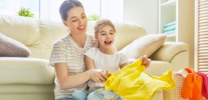 bucato pulito e fresco per famiglie